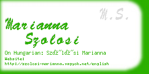 marianna szolosi business card